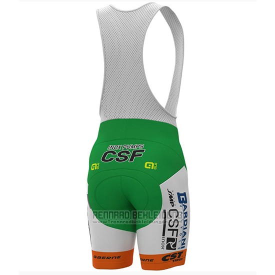 2018 Fahrradbekleidung Bardiani Csf Grun und Wei Trikot Kurzarm und Tragerhose